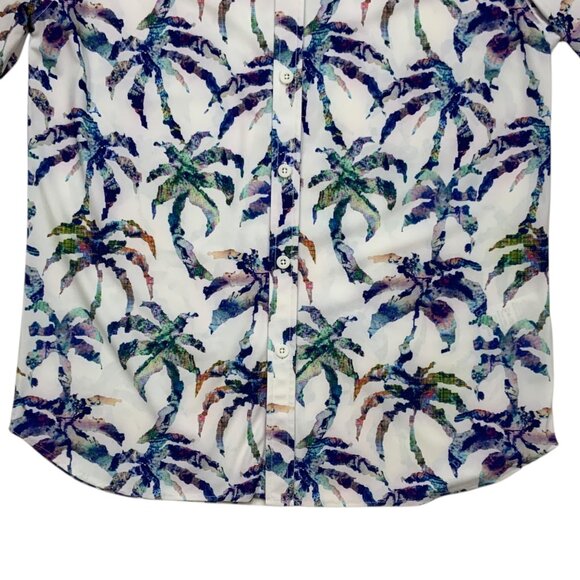 Robert Graham Mens Palms Performance Shirt S Short Sleeve UV Protection Tropical - Picture 9 of 12